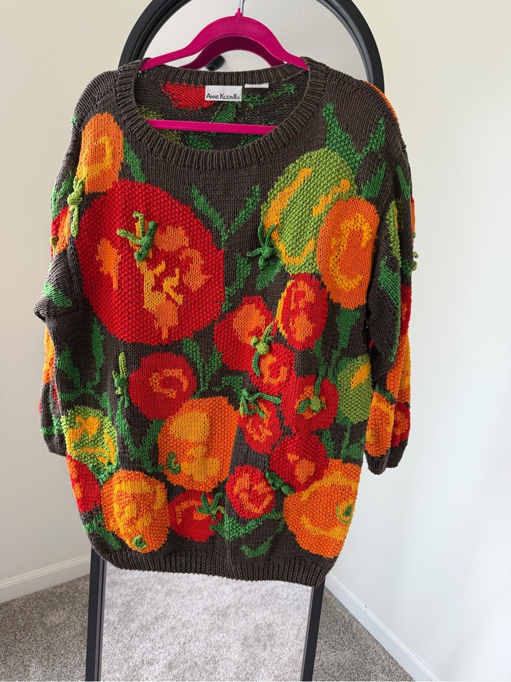VIntage Cottagecore Fall Sweater.  Anne Klein II